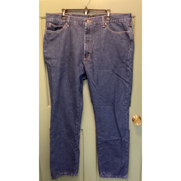 LEE Mens Flannel Lined Relaxed Size 40 X 34" Outdoors Hunting Woods Farm Jeans